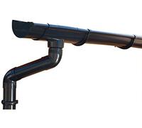 Kit gouttière PVC pour un versant | Extra100 | disponible en 4 couleurs | Idéal pour véranda ou chalet de jardin ! (Kit complet jusqu'à 7.00 m, Noir)