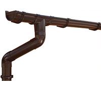 Kit gouttière PVC pour un versant | GD16 | disponible en 4 couleurs | Idéal pour véranda ou chalet de jardin ! (Kit complet jusqu'à 3.50 m, Brun)