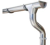 Kit gouttière zinc complet jusqu'à 3.40 m | Acier galvanisé | Type 125 | pour un versant