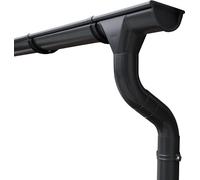 Kit gouttière zinc complet jusqu'à 3.40 m | Noir (RAL9005) | Type 110 | pour un versant