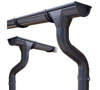 Kit gouttière zinc pour deux versants | en zinc naturel/titane/anthracite (RAL7024) | Idéal pour véranda ou chalet de jardin ! (Kit complet jusqu'à 6.80 m [Type 110], Anthracite (RAL7024))