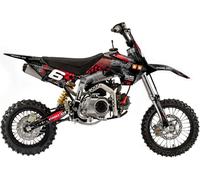 Kit graphique Stage6 rouge/noir pour YCF Pilot Pit Bike