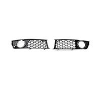 Kit Grilles Phares Antibrouillard Pour A4 B6 2002-2005 Pare-chocs Avant Style RS Calandre Nid D'abeille Noire Partie Supérieure Centrale Inférieure(Fog lamp frame)