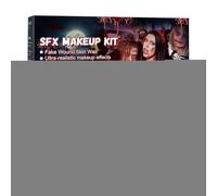 Kit Grimemaker, Halloween Grim Makeup Effet Spécial, Peinture Corporelle Lavable Avec Spatule Pour Zombie Cosplay Peau Nez Sourcils Fête Photo
