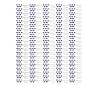 Kit grommemt kit d'œillets en cuir kit grommets kit 500 ensembles 8 mm léger rond cuivre exquise bleu multise usage pour la décoration de réparation Projects de bricolage de (Bleu foncé)
