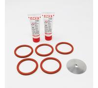 Kit groupe café compatible avec DeLonghi EAM, ESAM et ECAM séries 5 joints toriques + 2 graisses en silicone OKS + filtre pour groupe percolation