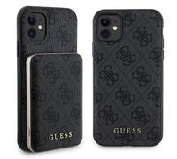 Guess Bundle Pack MagSafe 4G Metal Gold Logo - Ensemble coque + Power Bank 5000mAh MagSafe iPhone 11 (noir)