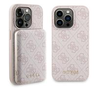 Kit Guess 4G Metal Logo pour iPhone 15 Pro rose