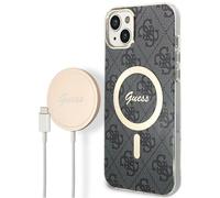 Kit Guess 4G Print MagSafe pour iPhone 14, noir