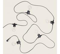 Kit Guirlande Lumineuse Extérieure 5m Noir + 5 Ampoules Filament LED E27 24V