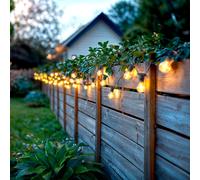 Kit Guirlande Lumineuse Extérieure IP44 10m Noire + 10 Ampoules Filament LED B2 [EEK: F]