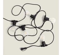 Kit Guirlande Lumineuse Extérieure Ip44 5m Noir + 5 Ampoules Led Filament B22 2w 4000k Blanc Neutre