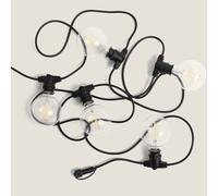 Kit Guirlande Lumineuse Extérieure IP44 5m Noire + 5 Ampoules Filament LED B22 [EEK: F]