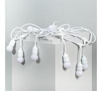 Kit Guirlande Waterproof 5.5m Blanche + 8 Ampoules LED E27 G45 3W de Couleurs Blanc