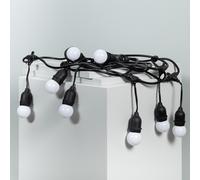 Kit Guirlande Waterproof 5.5m Noire + 8 Ampoules LED E27 G45 3W de Couleurs Rose