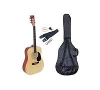 Kit Guitare Acoustique Johnny Brook JB300 Couleur Naturel, médiator, cordes, sacoche et une sangle