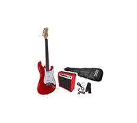 Kit Guitare électrique + Amplificateur 15W + Acccessoires - Rouge - Johnny Brooks JB404