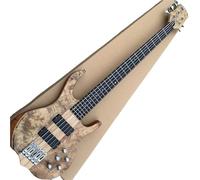 Kit guitare électrique débutant à cinq cordes en bois massif avec amplificateur à col en sandwich
