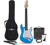 Kit Guitare Électrique LA 3/4 avec Ampli 10W, Accordeur, Cordes, Médiators, Housse et Câble - Pack complet Bleu Bleu