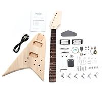 Kit Guitare Électrique Rocktile RR-Style - Kit DIY avec corps et manche en acajou, touche en palissandre, 2 humbuckers, mensure 25", toutes les pièces et la quincaillerie incluses