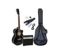 Johnny Brook Kit guitare semi-acoustique avec amplificateur 20 W Noir