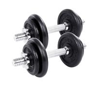 Kit Haltères Musculation Avec Barre D Extension 20 Kg Pour Hommes Et Femmes Musculation Prise De Masse Fitness Noir Helloshop26 12_0002029