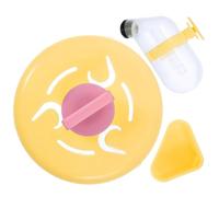 Kit Hamster Roue, Gamelle et Bouteille d'eau, Accessoires Cage | ABS Jaune, Nettoyage Facile, pour Petits Animaux et Rongeurs, Adapté aux Cages Compactes