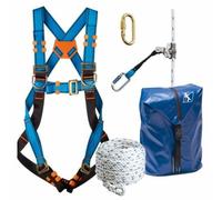 Kit harnais couvreur 10m TRACTEL - Liberté de déplacement - Accrochage dorsal et sternal - Réglage rapide