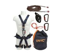 Kit harnais Master automatique T.1 corde 20m + 2 connecteurs + anneau sangle + sac - QSFEPI101/113