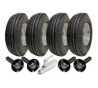 Kit haute remorque double essieu vitesse 5.00-10 centre roues juridiques route et attelage axe fusée