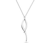Kit Heath Entwine Twist Rhodium Plate 18 Necklace 90223RP028