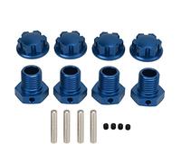 Kit Hexagonal de moyeux de Roue RC en Alliage d'aluminium traité CNC Durable léger Facile à Installer pièces de Rechange pour Voitures d'escalade TRAXXAS 1/10 RC 17 mm 4 Paquets (Bleue)