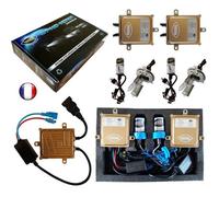 Kit HID Bi Xénon Marque FRANCAISE Vega® H4 HILO 6000K 55W Slim DSP AC ampoules à embase métallique