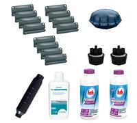 Kit hivernage complet 7-en-1 spécial piscine bois - S - longueur jusqu'à 6m