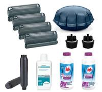Kit hivernage complet 7-en-1 spécial piscine bois Taille du pack - S - longueur jusqu’à 6m