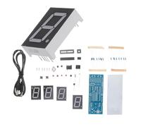Kit Horloge Numérique LED à Monter Soi-Même, Affichage Compact rouge | Microcontrôleur Monopuce, Boîtier Plastique, Réglages Simples, Format 3,5x2,5x1cm, Apprentissage Électronique pour Débutants