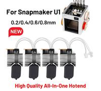 Kit Hotend 0.2/0.4/0.6/0.8mm pour Snapmaker U1, entièrement assemblé, prêt à l'emploi, avec bloc céramique, tête d'impression pour imprimante 3D SnapmakerU1 4pcs 0.6mm