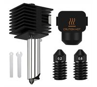 Kit Hotend 0,40 mm compatible avec Bambu Lab A1/A1 Mini, ensemble Hotend avec buse en acier trempé et chaussette en gel de silicone avec fermeture rapide pour le remplacement et l'entretien (modèle B)