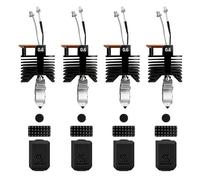 Kit hotend 4 pièces pour Snapmaker U1 pré-installé, buse en acier trempé de 0,6 mm et bloc chauffant en céramique, avec 4 points de stationnement de buse et brosse en silicone et 8 pièces en silicone