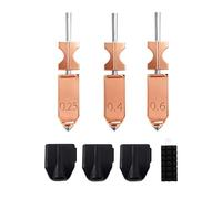 Kit Hotend amélioré de 0,25 mm, 0,4 mm, 0,6 mm avec 3 coques en silicone supplémentaires, 1 brosse de buse compatible avec Flashforge AD5X - Buse à dégagement rapide - Buse de chauffage - Tube de