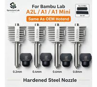 Kit Hotend amélioré pour Bambu Lab A2L/A1/A1 Mini, ensemble Hot End tout-en-un, buse en acier trempé 0.2/0.4/0.6/0.8mm pour imprimante 3D A1 Series Extruder