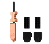 Kit Hotend de 0,4 mm amélioré compatible avec Flashforge AD5X, kit d'extrudeuse assemblée avec buse en acier trempé résistant à l'usure avec chaussettes en silicone et brosse à buse