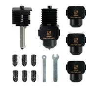 Kit hotend d'imprimante 3D pour Bambu Lab A1/A1 Mini, assemblage Hot End 0,4 mm, tête d'impression en acier trempé, buse de 0,2 0,4 0,6 0,8 mm et chaussette en silicone pour pièce d'imprimante 3D