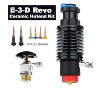 Kit Hotend en céramique E3D Revo, noyau chauffant à chauffage rapide pour changement rapide E-3-D REVO H2 V2S Ender 3,Pro,V2,Voron Hot End 0.8 Brass nozzle