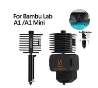 Kit Hotend pour Bambu Lab A1/A1 Mini/A2L, ensemble Hot End haute vitesse, buse en acier trempé 0.2/0.4/0.6/0.8mm, pièce d'imprimante 3D 4Pcs Brass nozzle