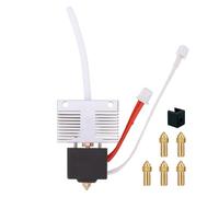 Kit Hotend pour Elegoo Neptune 4, Neptune 4 Pro, extrudeuse, tête d'impression 3D, kit de bloc de chauffage avec 5 kits de buse en laiton de 0,4 mm supplémentaires et 1 couvercle en silicone