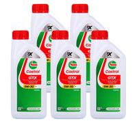 Kit Huile Moteur 5L Castrol GTX C4 5W30 Protection Avancée