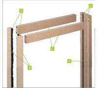 Kit huisserie MDF porte jusqu'à 120 mm FIBROTUBI - 61421202