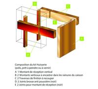 Kit huisserie MDF vantail simple FIBROTUBI pour porte jusqu'à 1000 mm - 61421002