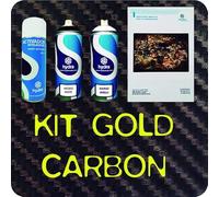 Kit hydro dipping hydrographique film FIBRE DE CARBONE GOLD HFC-098 hydrodipping film activateur hydrographie